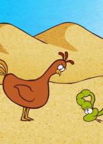 Les fables en délire: la poule, l'éléphant et le serpent
